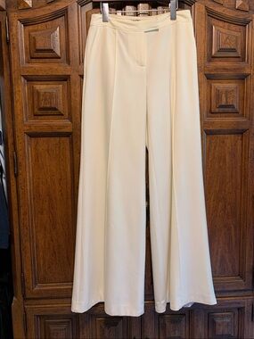 Moda International Ivory Wide Leg Trousers 6 Tall